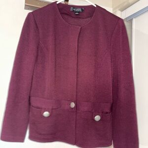 St. John Rich Burgundy Blazer/Size 8/